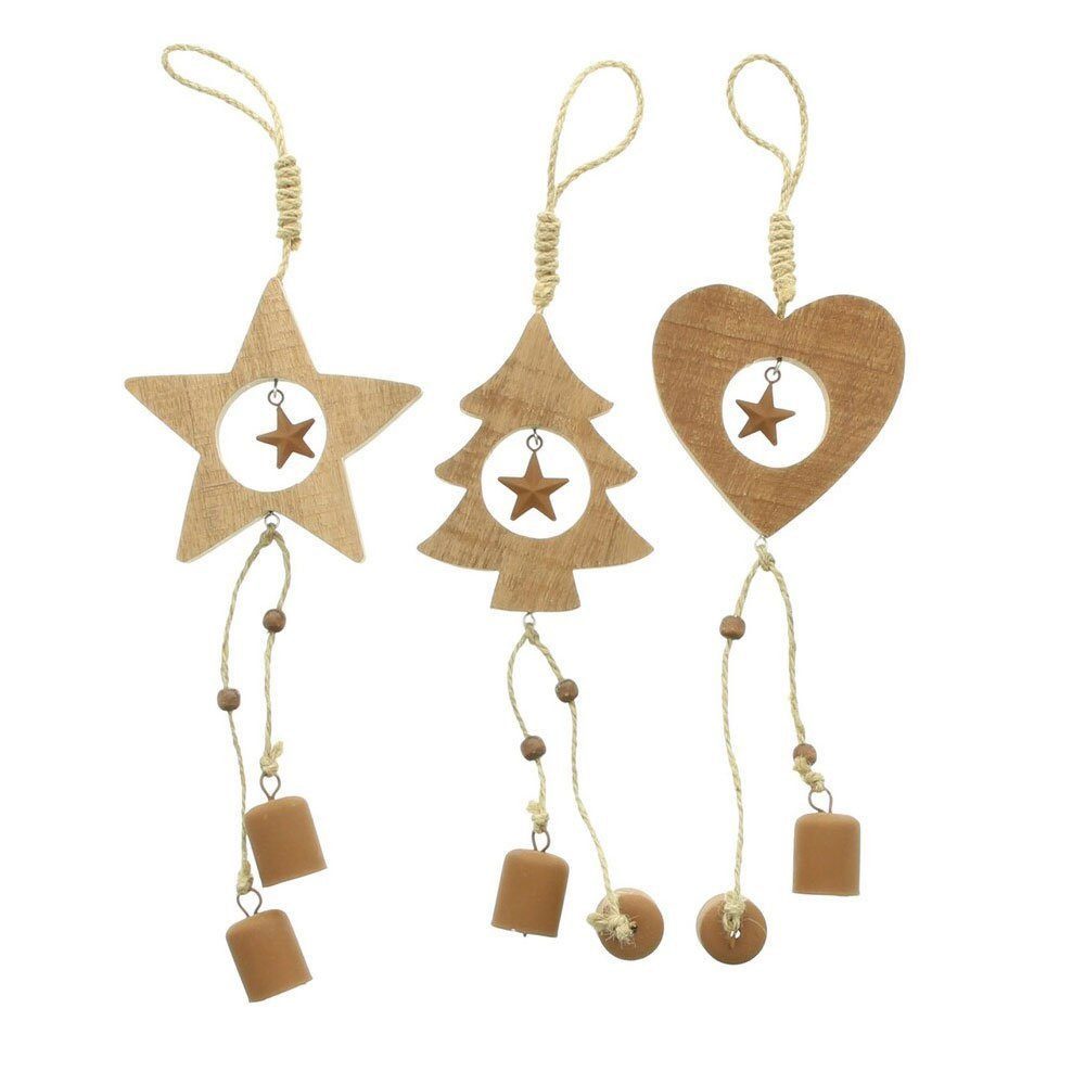 Home-trends24.de Вішалки для прикрас Glöckchen 3er Set Deko Weihnachtsdeko Deko Hänger (3 St)