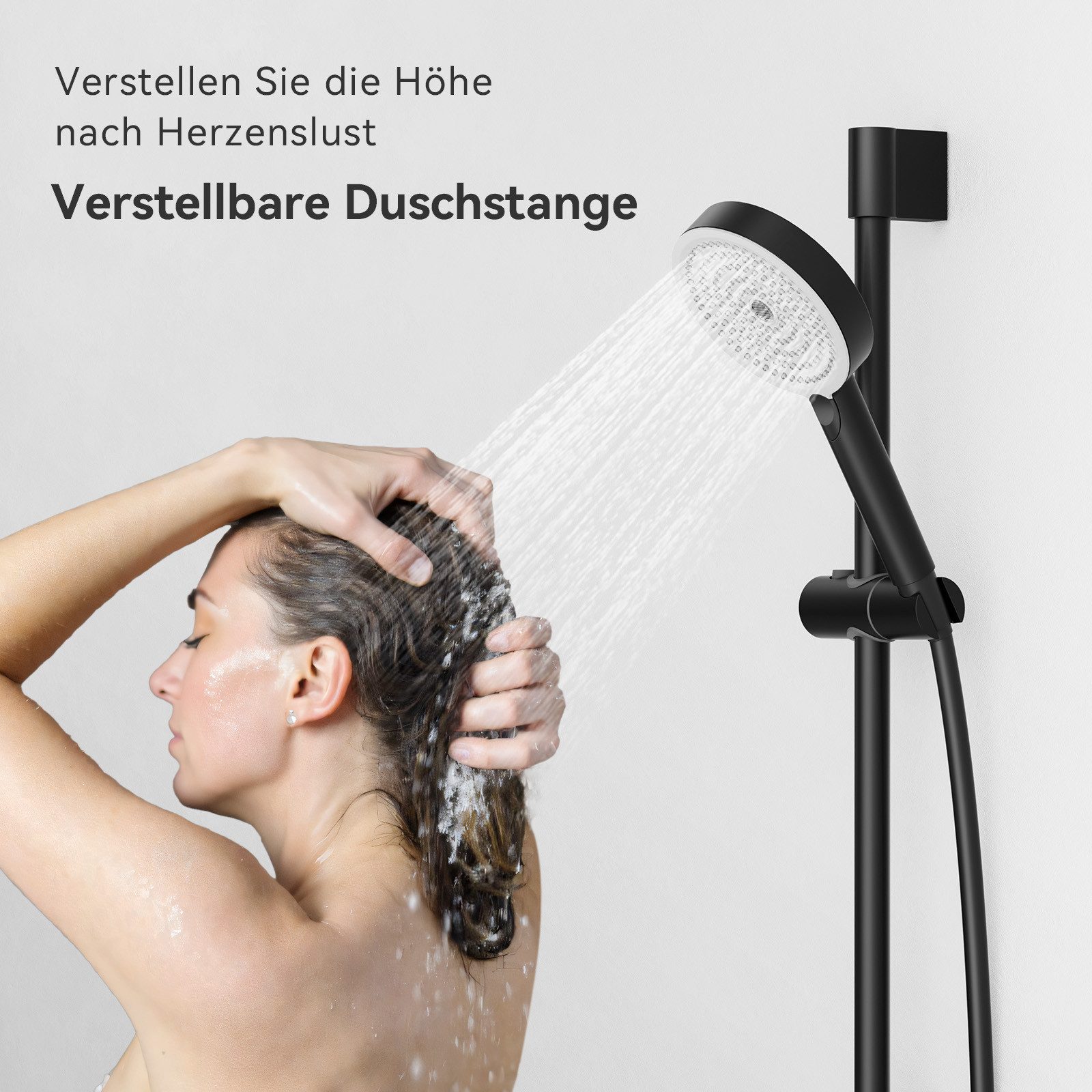 DERW MAX Brausegarnitur brausestange edelstahl höhenverstellbar günstig online kaufen