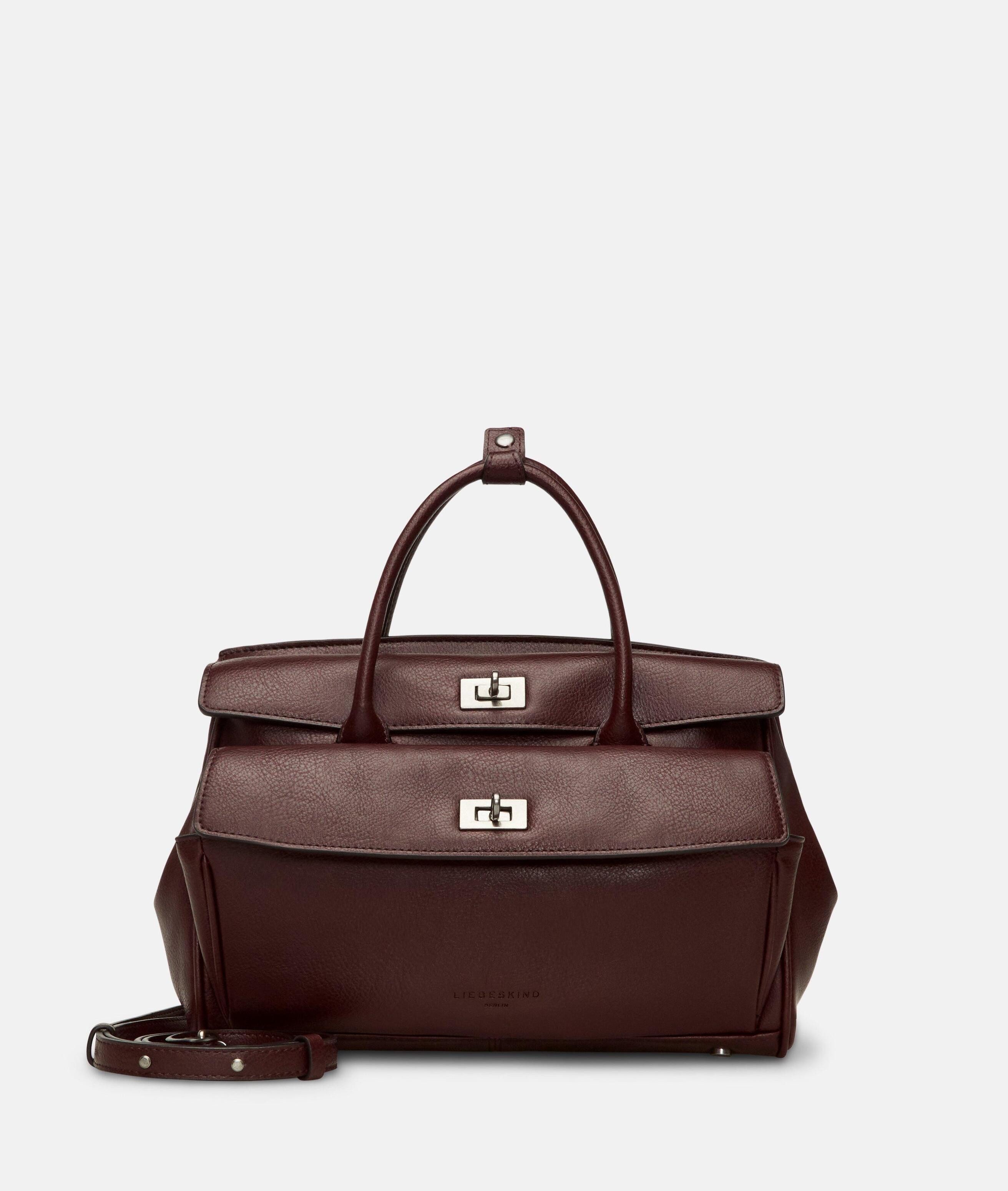 Liebeskind Berlin Schultertasche Archive Gloria II Satchel M, Geräumige Schultertasche in Lederoptik mit authentischer Narbung