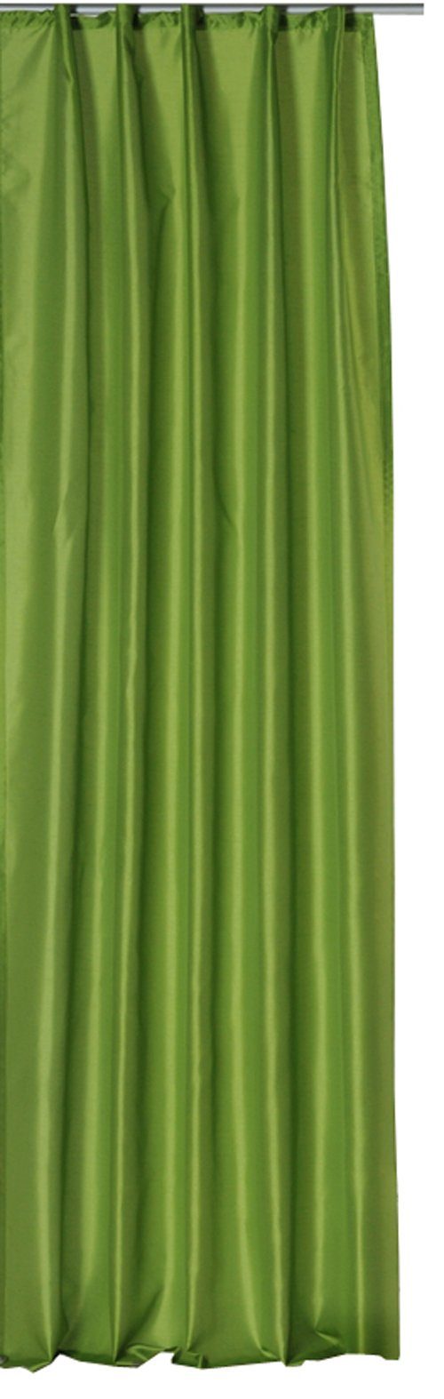 Gardine Vorhang Kräuselband halbtransparent Wildseiden Optik 140x245cm Trend, Haus und Deko, Kräuselband (1 St), halbtransparent, Polyester Dunkelgrün