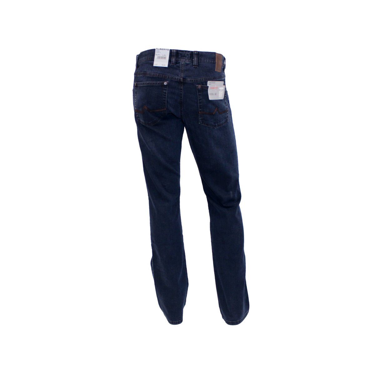 Alberto (1-tlg) blau Straight-Jeans regular
