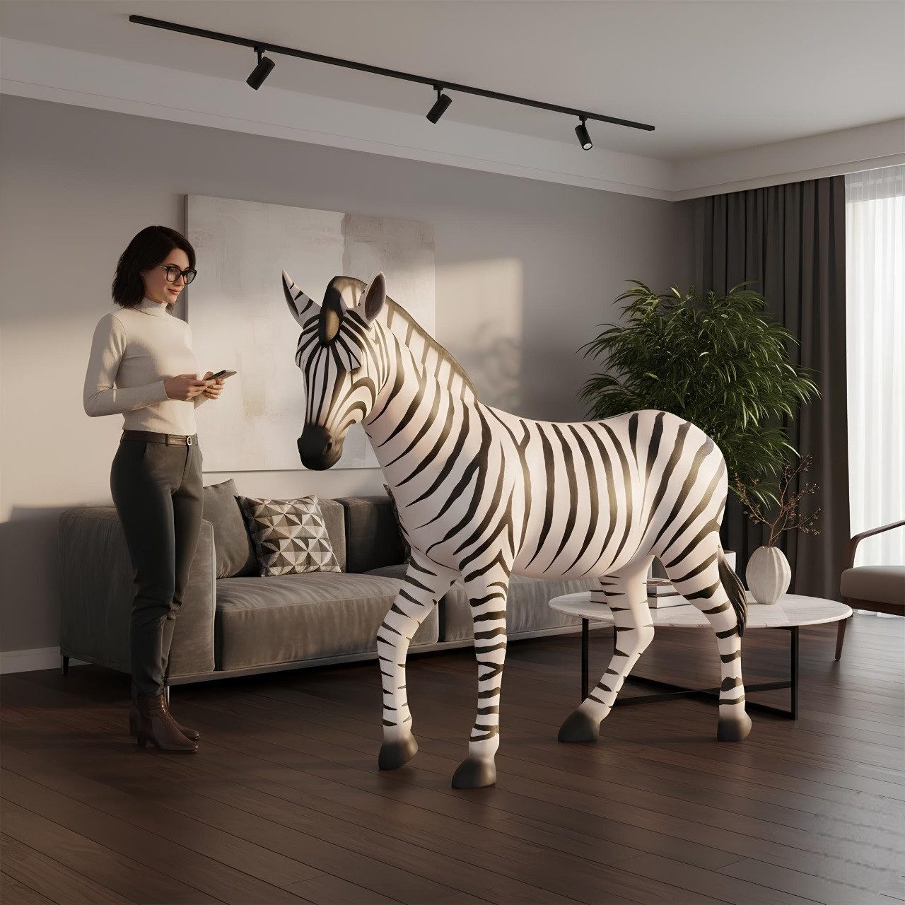 JVmoebel Tierfigur Einzigartige Skulptur für den Innenbereich in guten Ausführung Sofort