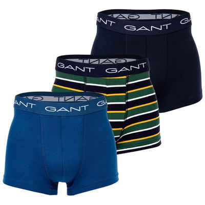 Gant Boxer Herren Boxer Shorts, 3er Pack - Stripe Trunks