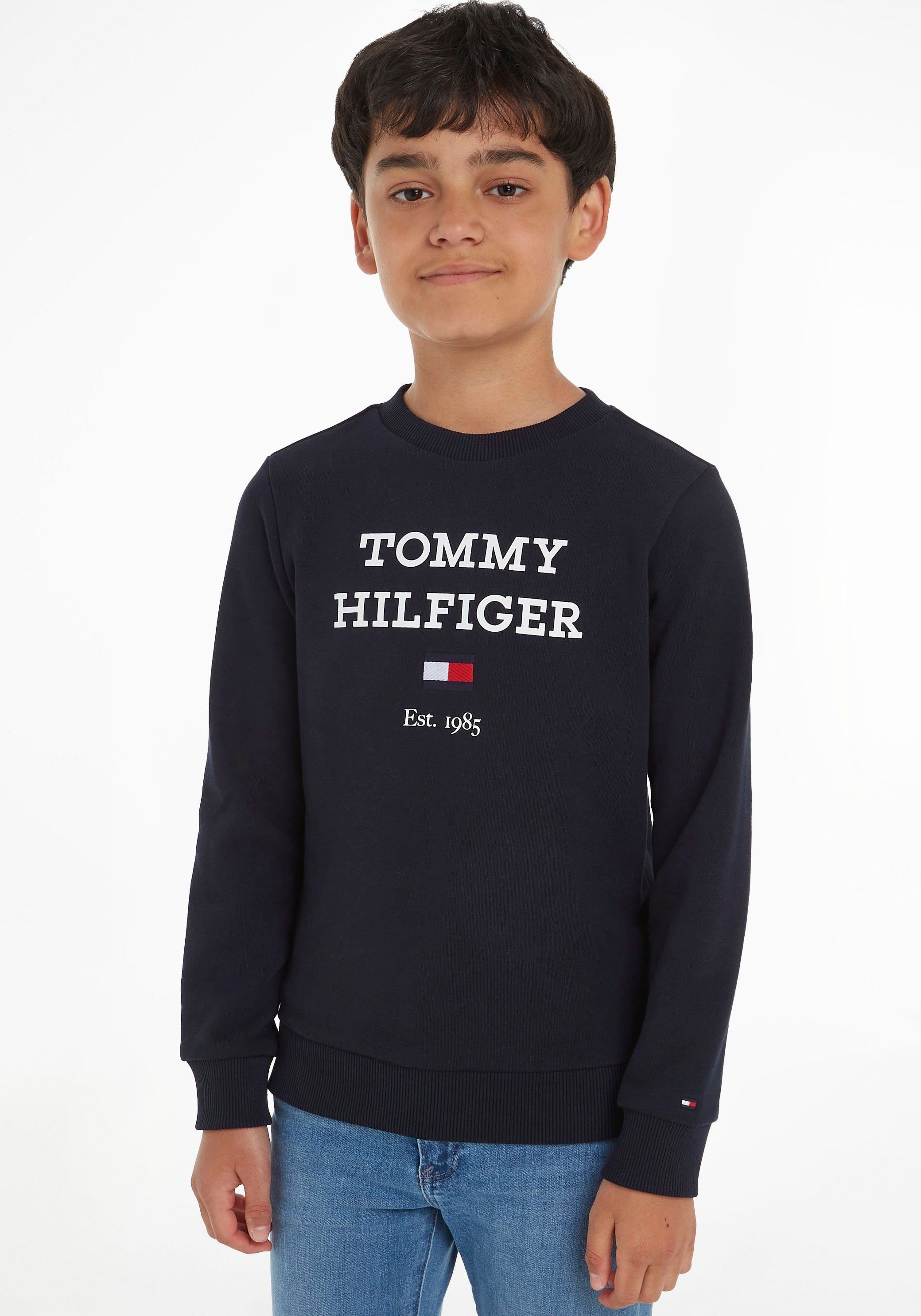 Tommy Hilfiger Sweatshirt TH LOGO SWEATSHIRT mit großem Logo desert sky