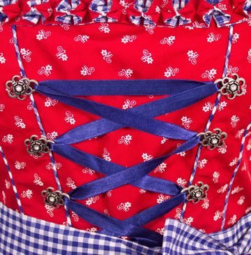 Maddox Dirndl 'Achensee' Traditionell, Rot Kobalt 55 cm