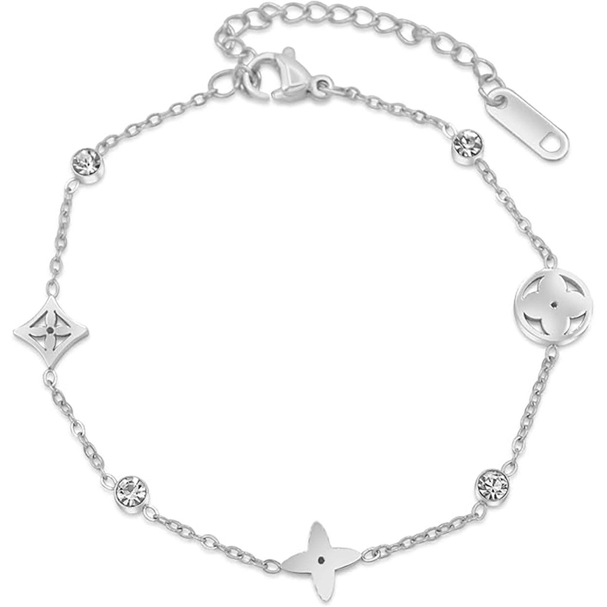 The Beauty House Armband Damen Armband aus Edelstahl mit Zirkonia und Blume günstig online kaufen