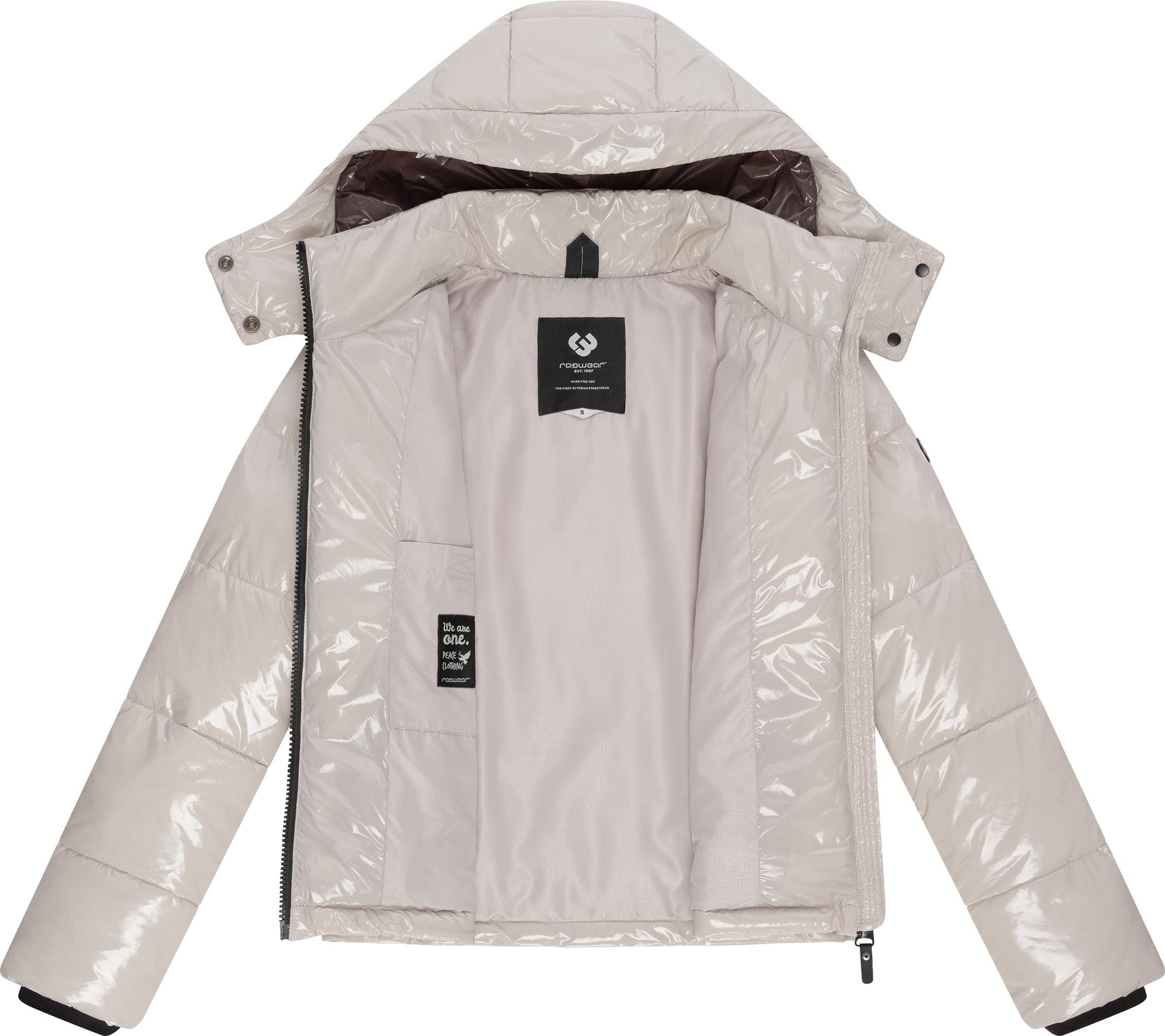 Ragwear Steppjacke Roobie super stylische, gänzende Damen Winterjacke