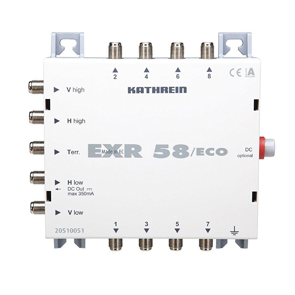 Kathrein Kathrein EXR 58/ECO Kompaktmultischalter Multischalter. SAT-Receiver (5 Eingänge und 8 Ausgänge für vielseitige Nutzung)