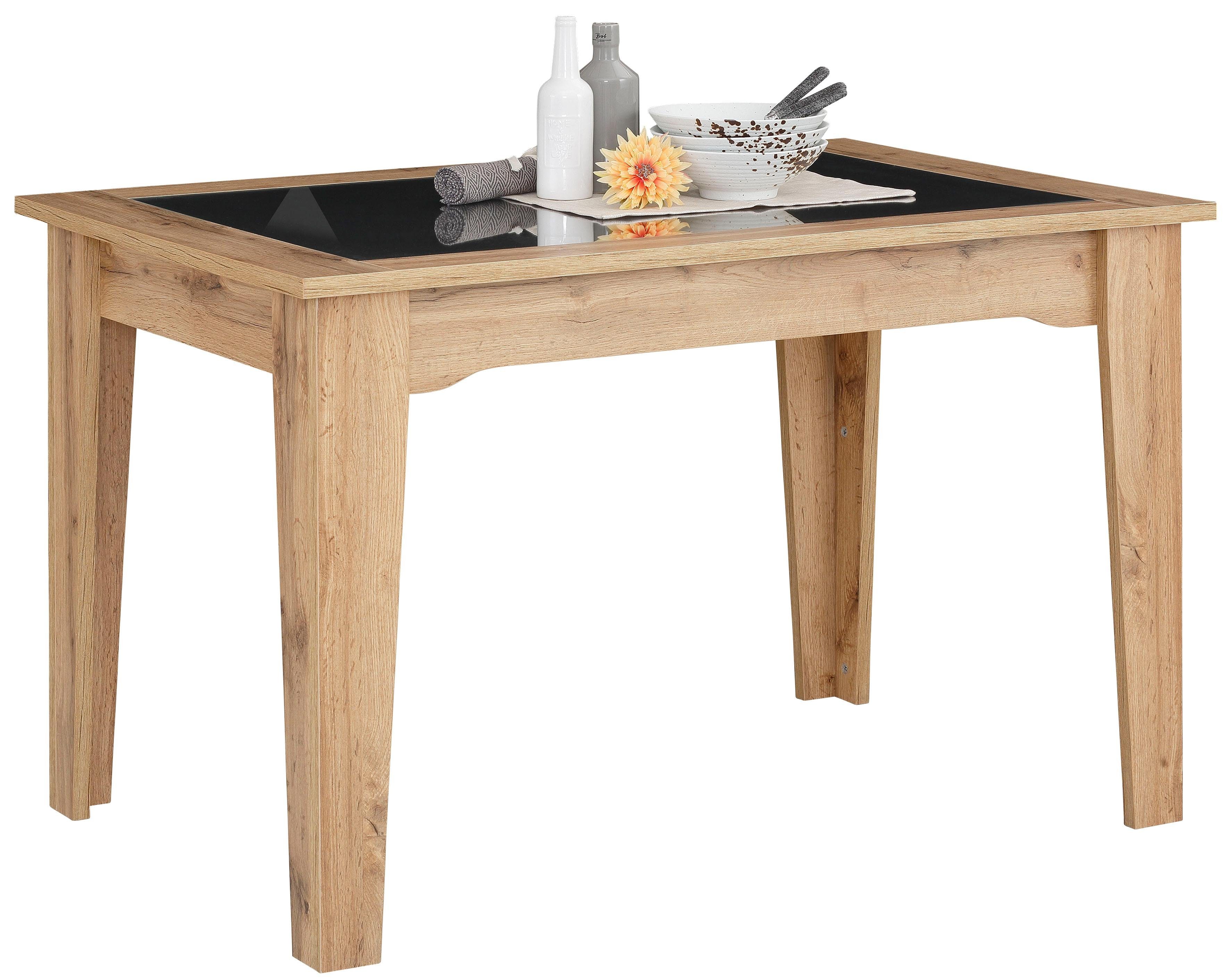 Home affaire Esstisch »Sonya« mit Tischplatten aus graphitfarbenen Sicherheitsglas - Home affaire