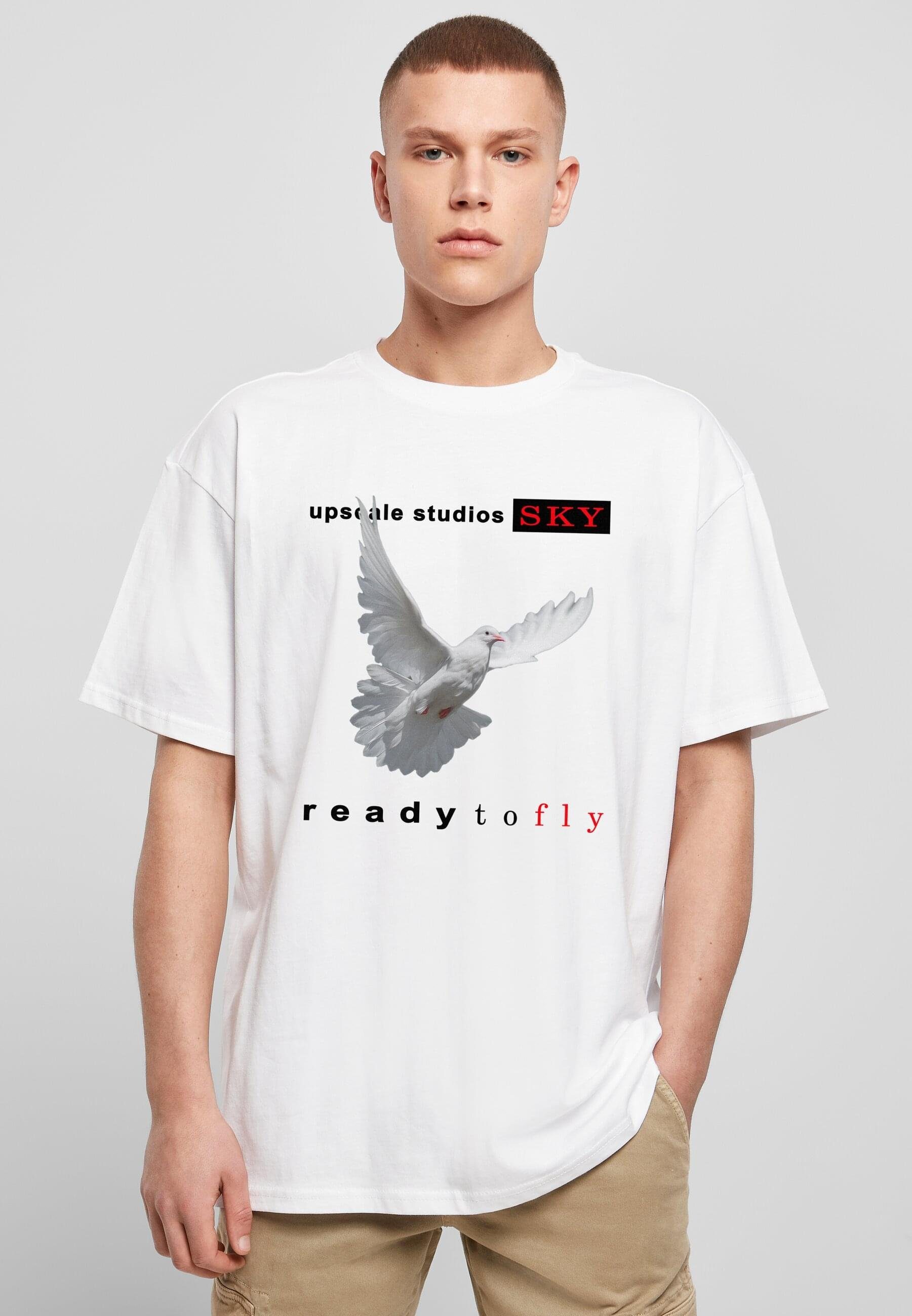 T-Shirt white Oversize fly Tee by (1-tlg) to Mister Tee Ready Unisex Upscale
