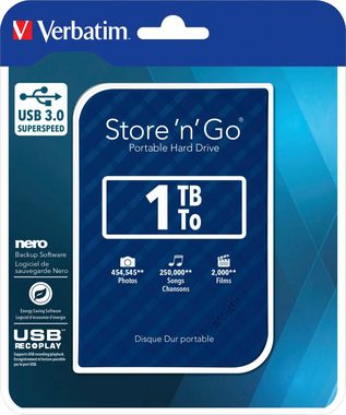Verbatim Store 'n' Go USB 3.0 externe HDD-Festplatte (1 TB)