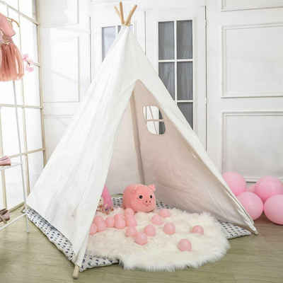 YOLEO Tipi-Zelt Spielzelt Kinderzelt für Kinderzimmer Babyzelt 120x120x130cm, Personen: 2