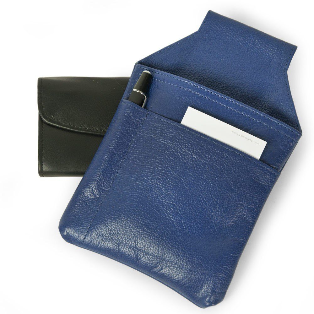 Hamosons Kellnerbörse Profi Kellnerholster, Kellnerhalfter Azur-Blau, Nappa-Leder, Hamosons