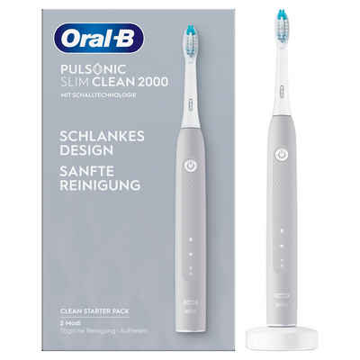 Braun Schallzahnbürste Oral-B Pulsonic Slim Clean 2000, Aufsteckbürsten: 1 St., 2 Putzmodi