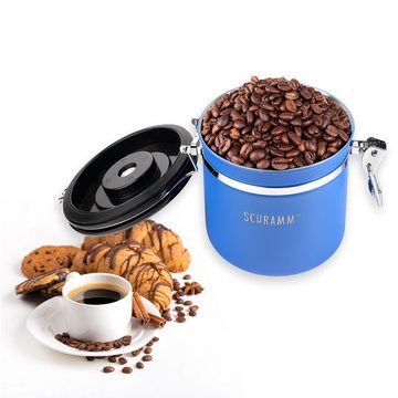 Schramm Kaffeedose Schramm® Kaffeedose 1200 ml in 10 Farben mit Dosierlöffel Höhe: 12cm Kaffeedosen Kaffeebehälter aus Edelstahl