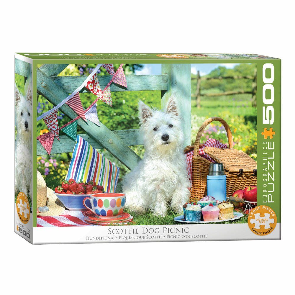 Picknick, Puzzle 500 Puzzleteile Scottie Hunde EUROGRAPHICS