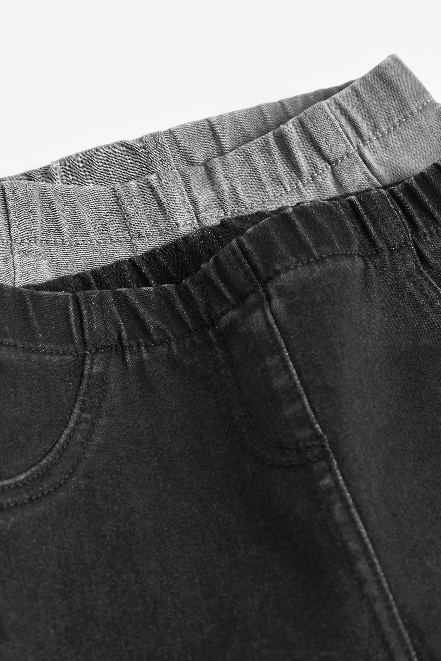 (2-tlg) Next Black/Grey Jeggings, Denim 2er-Pack Jeansleggings