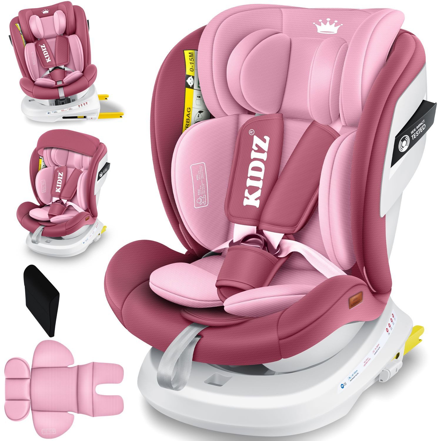 KIDIZ Autokindersitz, Kindersitz Baby Autositz Kinderautositz Isofix Top Tether 360