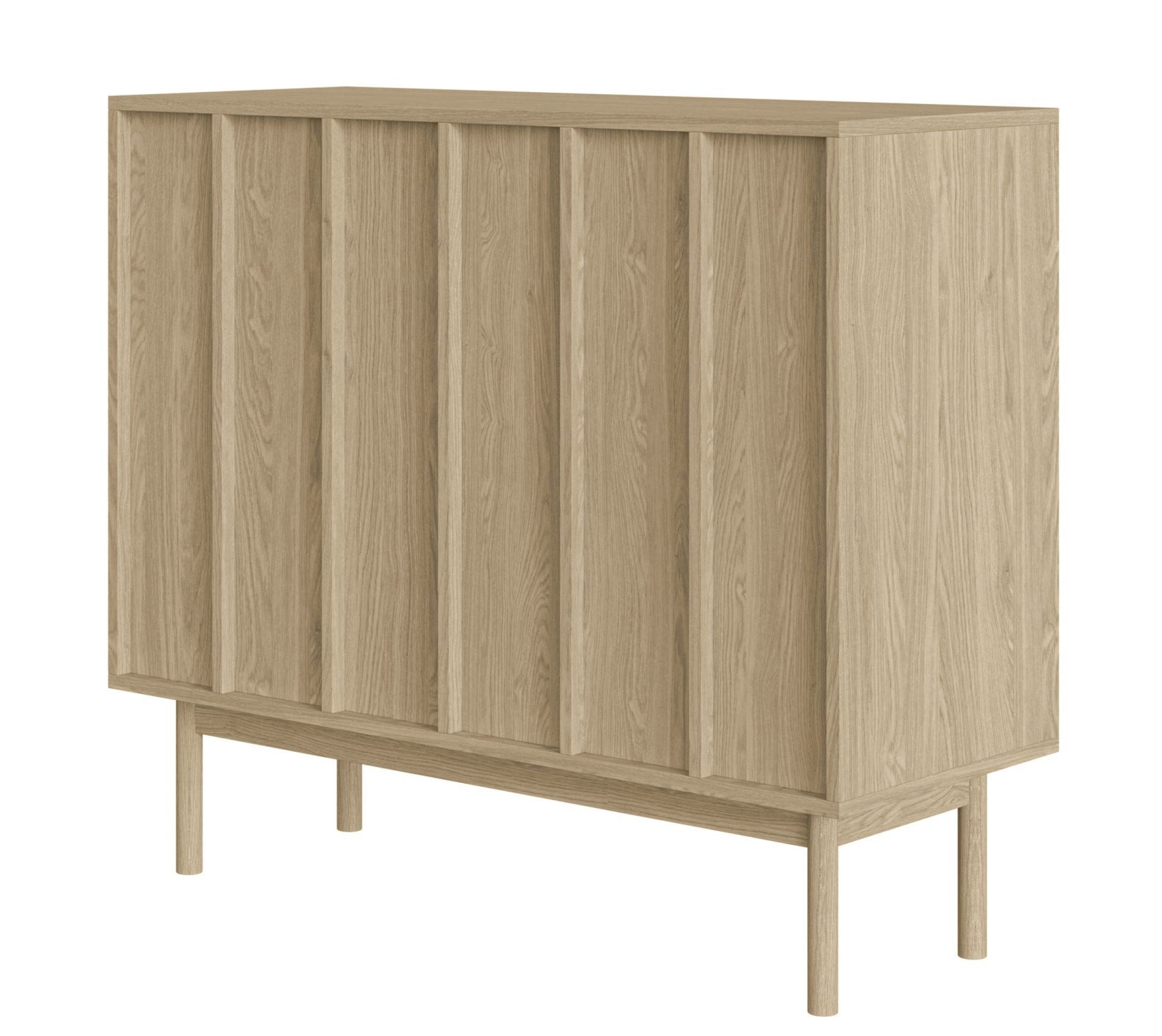 Selsey Sideboard NEKSTO, 2-türig mit 4 Fächern, Eichenholzoptik, 100 cm