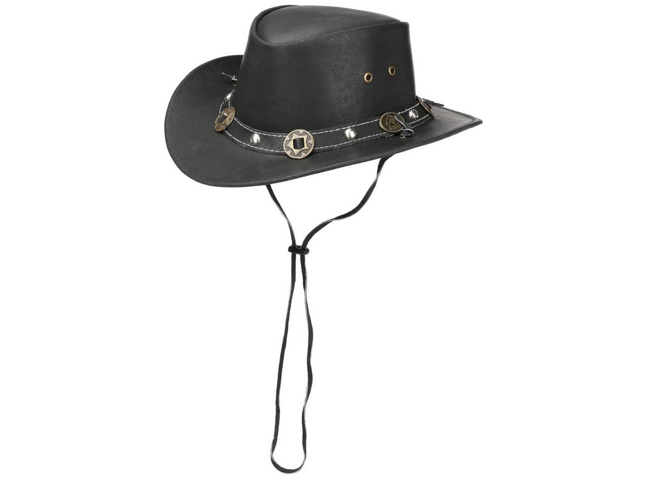 Scippis Cowboyhut (1-St) Echtleder mit Kinnband