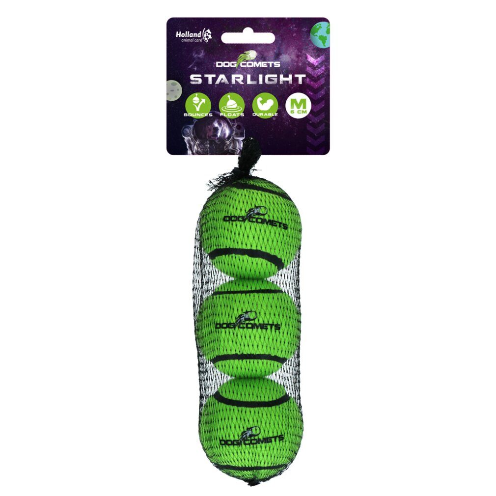 Tierball Dog comets Starlight Green 3pc