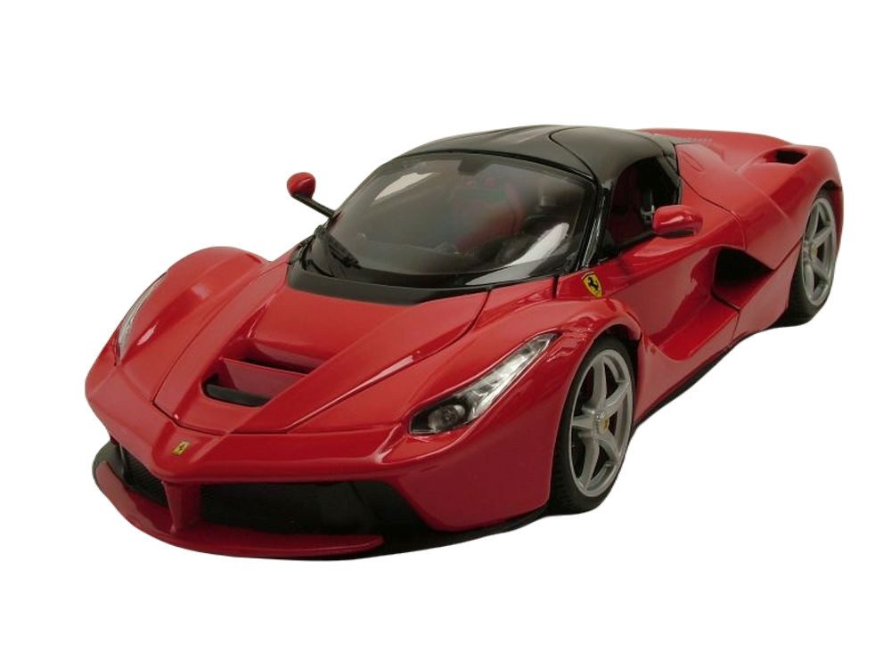 Bburago Modellauto Ferrari LaFerrari 2014 rot schwarz, Maßstab 1:18