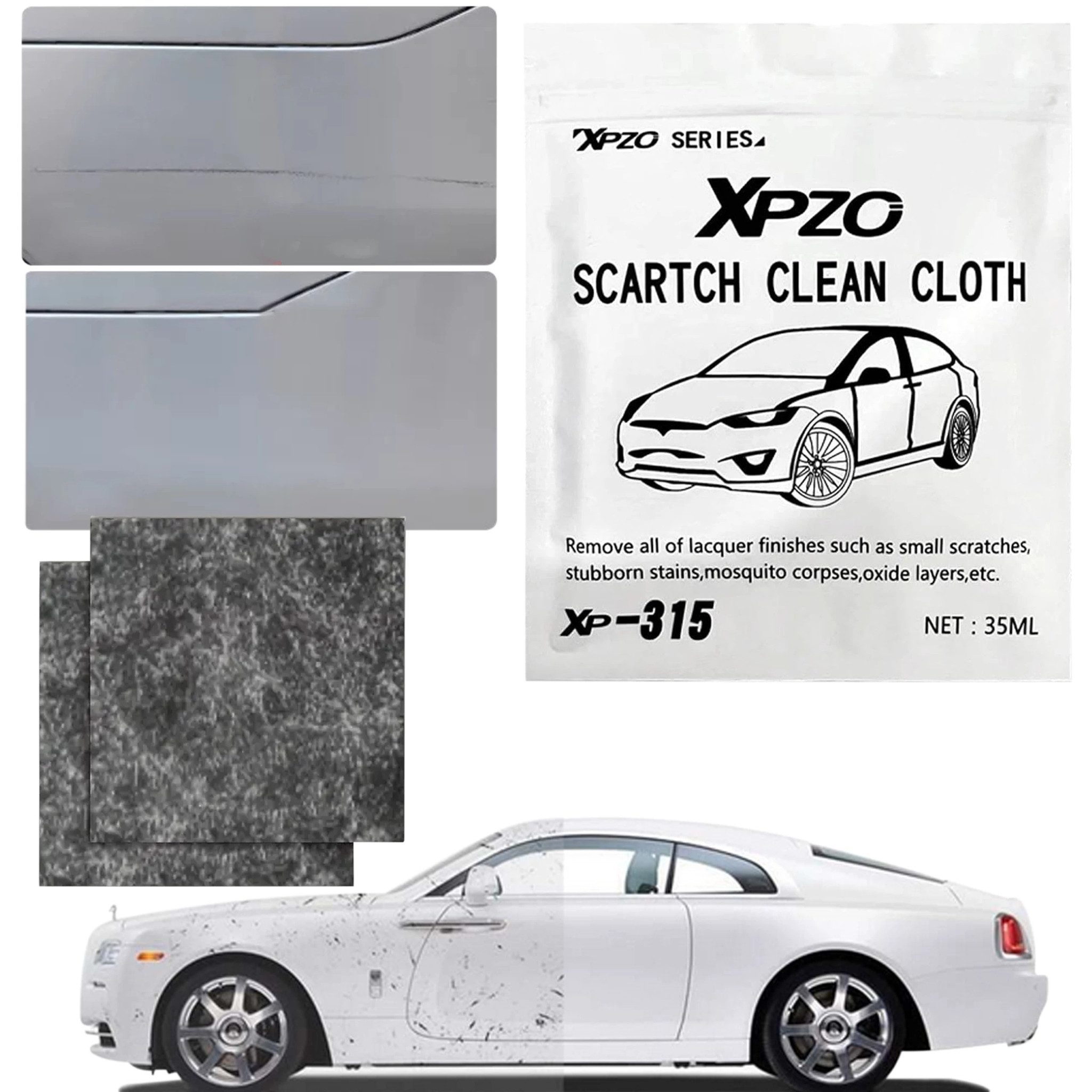 LA CUTE Polierpad Auto Kratzer Entferner Poliertuch 2er-Set., Entfernt leichte Kratzer und Gebrauchsspuren mühelos.