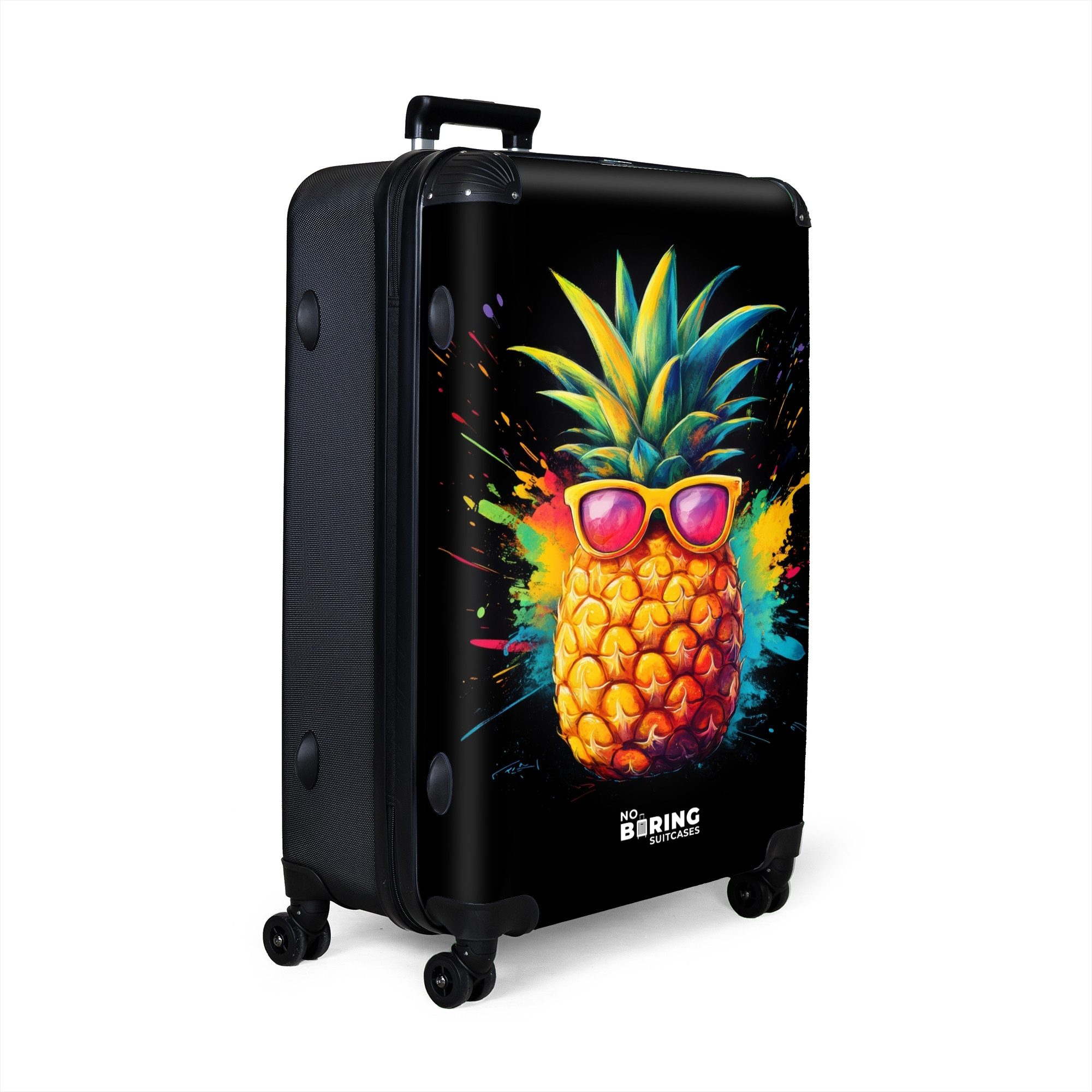 NoBoringSuitcases.com© Hartschalen-Trolley Sommerananas mit Sonnenbrille 77 günstig online kaufen