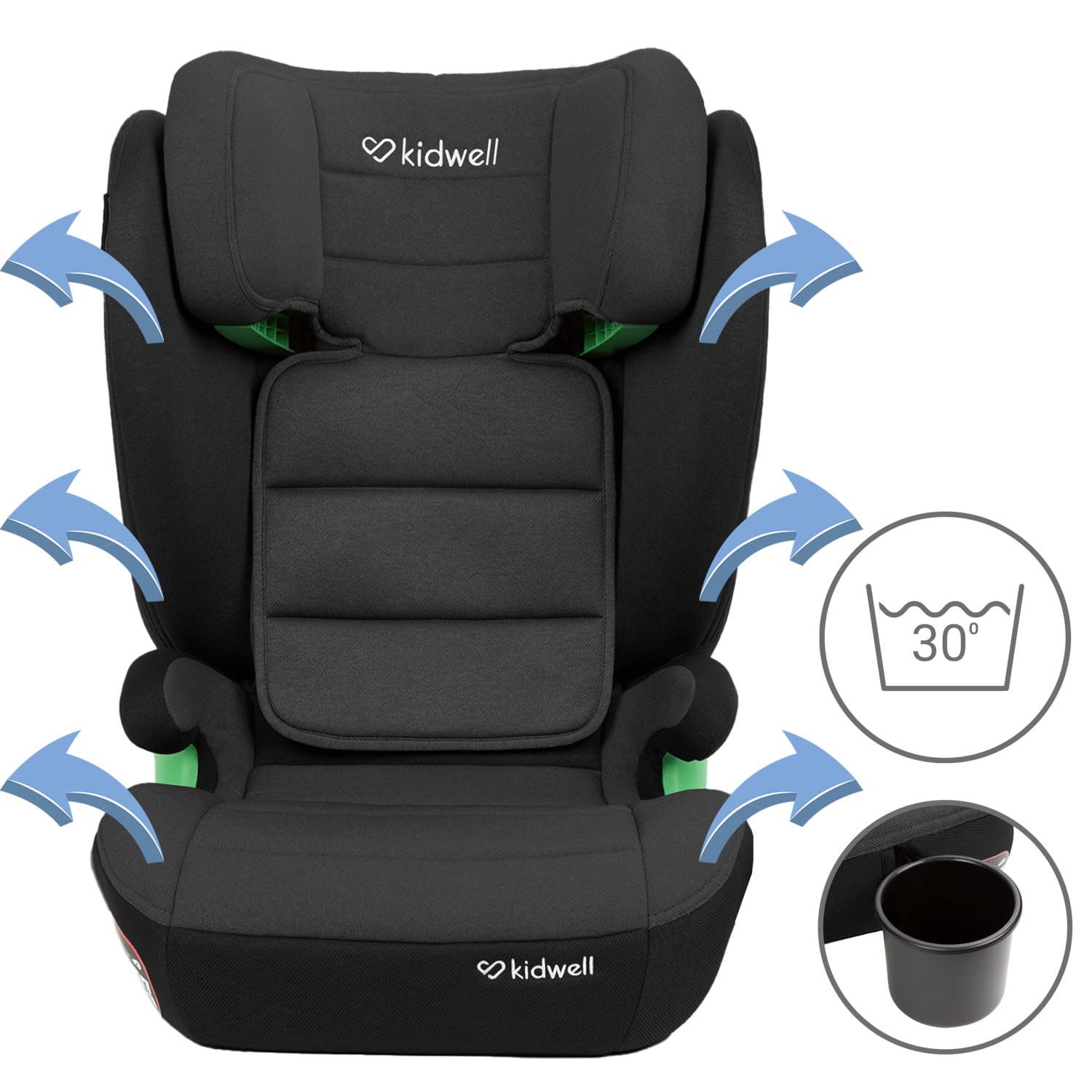 COIL Autokindersitz Kindersitz, Autositz Weston I-SIZE, ISOFIX System, ab: Nicht für Kinder unter 36 Monaten geeignet., bis: 12 Jahren, ab: 100,00 cm, bis: 150,00 cm, Verstellbare Kopfstütze, Kindergröße: 100-150 cm