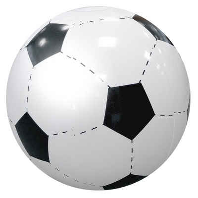 elasto Wasserball »Fußball«, Auflbasbarer Strandball, Strandspielzeug