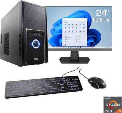 CSL Sprint V28884 Gaming-PC-Komplettsystem (24", AMD Ryzen 5 PRO 4650G, AMD Radeon Graphics, 8 GB RAM, 500 GB SSD)