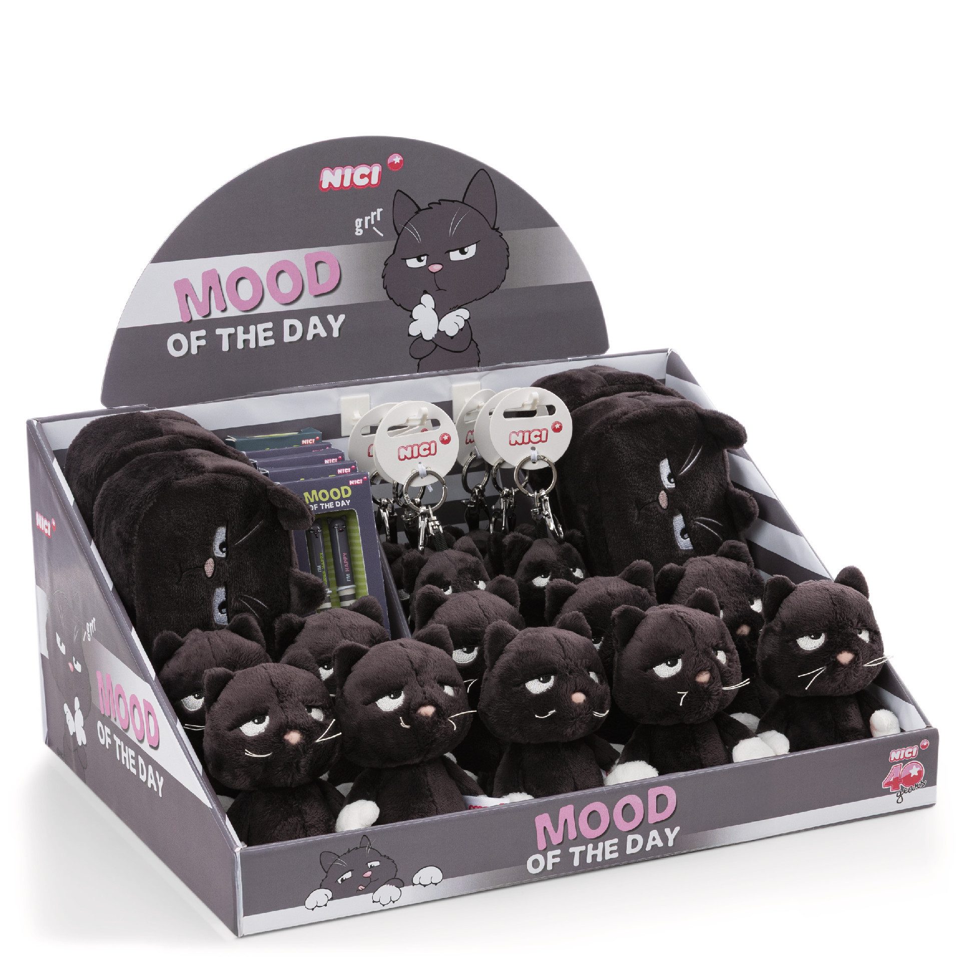 Nici Plüschfigur Nici 63263 Sortiment Mood of the day 28-teilig 42x33x21,5cm
