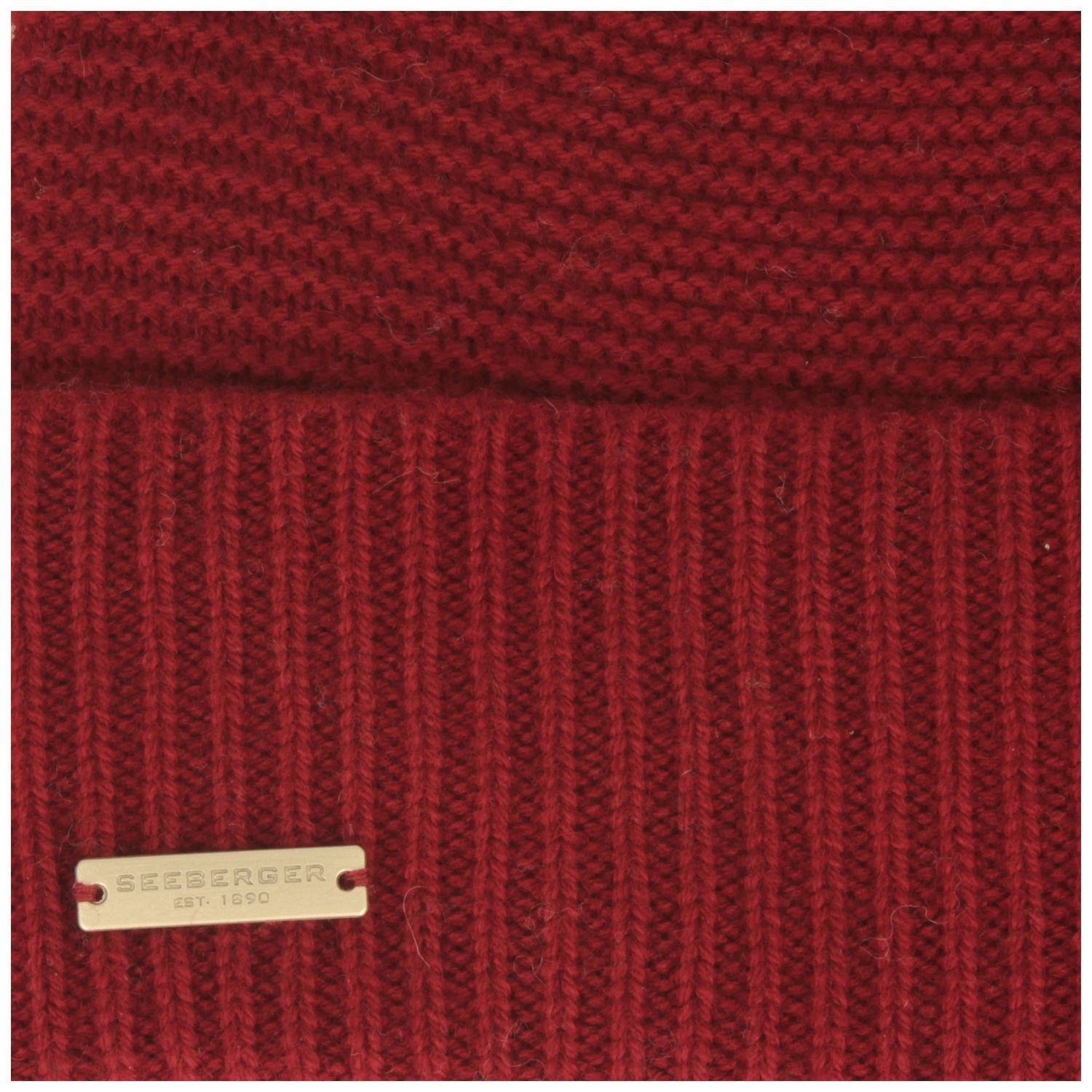 Seeberger Strickmütze Beanie mit Rippstrick-Umschlag günstig online kaufen