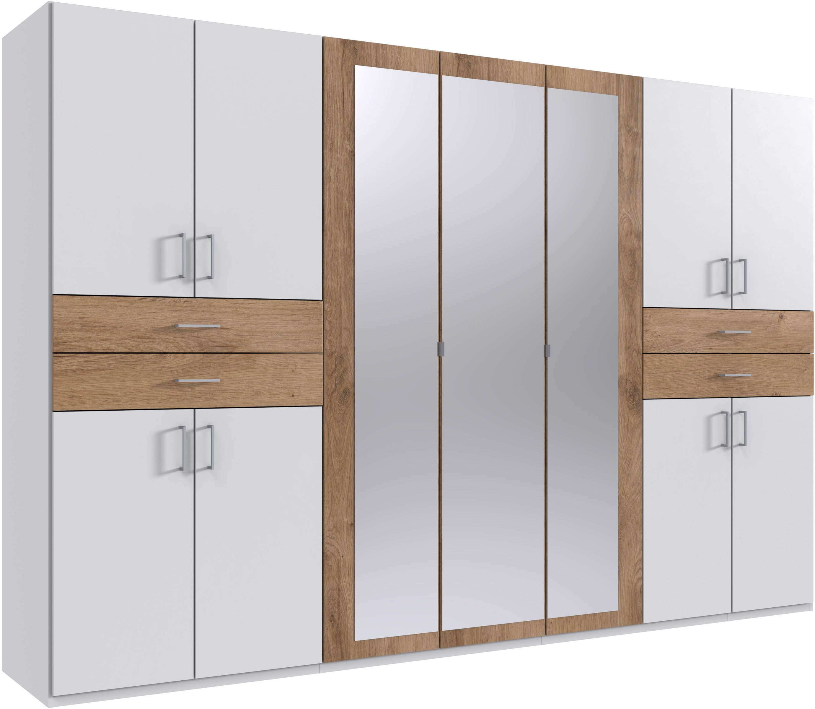 Wimex Kleiderschrank Taiga Kleiderschrank mit Spiegel OTTOs Choice Хиты продаж mit Schubladen auf bequemer Höhe, Garderobe Schlafzimmerschrank