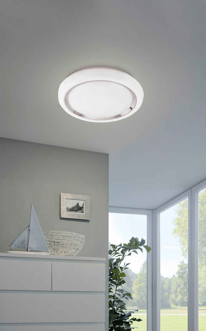 EGLO LED Deckenleuchte CAPASSO-C, Dimmfunktion, Memoryfunktion, mehrere Helligkeitsstufen, LED fest integriert, Kaltweiß, Neutralweiß, Tageslichtweiß, Warmweiß, Smart Home Deckenlamp Ø34 cm, dimmbar, Weißtöne und Farben einstellbar