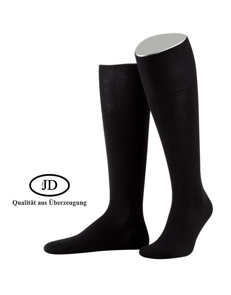 JD Kniestrümpfe Businesstrumpf (Merino-Schurwolle) - schwarz