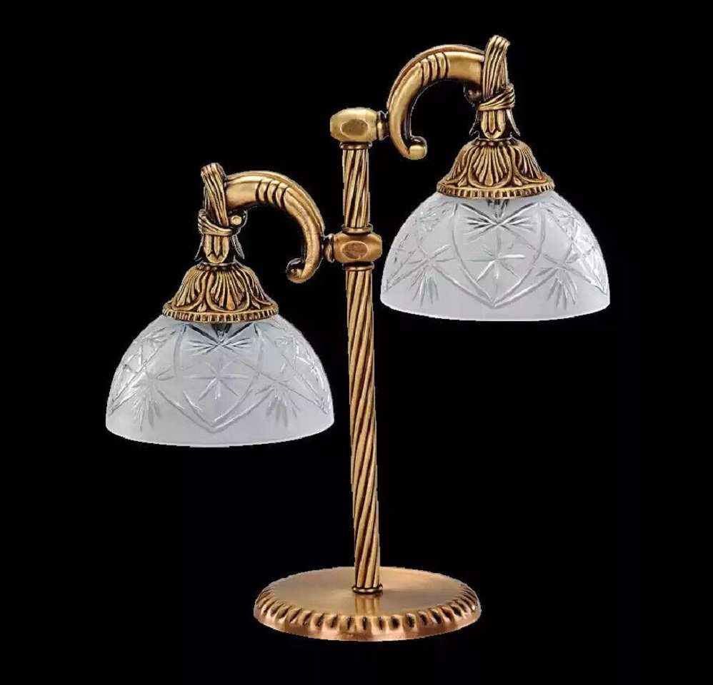 JVmoebel Tischleuchte Modern Tischlampe Tischleuchte Lampe Gold Lampen Glas Gold Grau Art, Keine Funktionen, Leuchtmittel wechselbar, Made in Europe