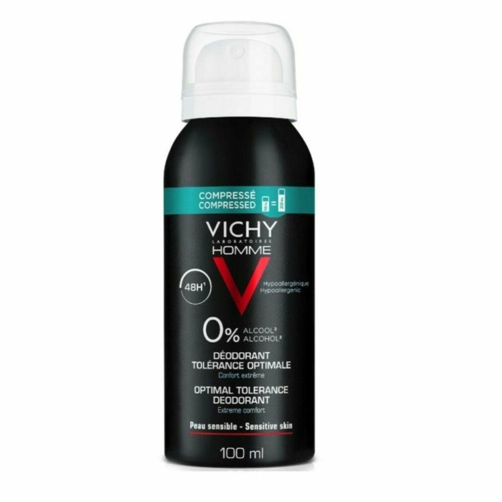 Vichy Deo-Zerstäuber Homme 48H Optimal Tolerance Deodorant Spray, HOMME  tolérance optimale sensitive deo vapo 100 ml