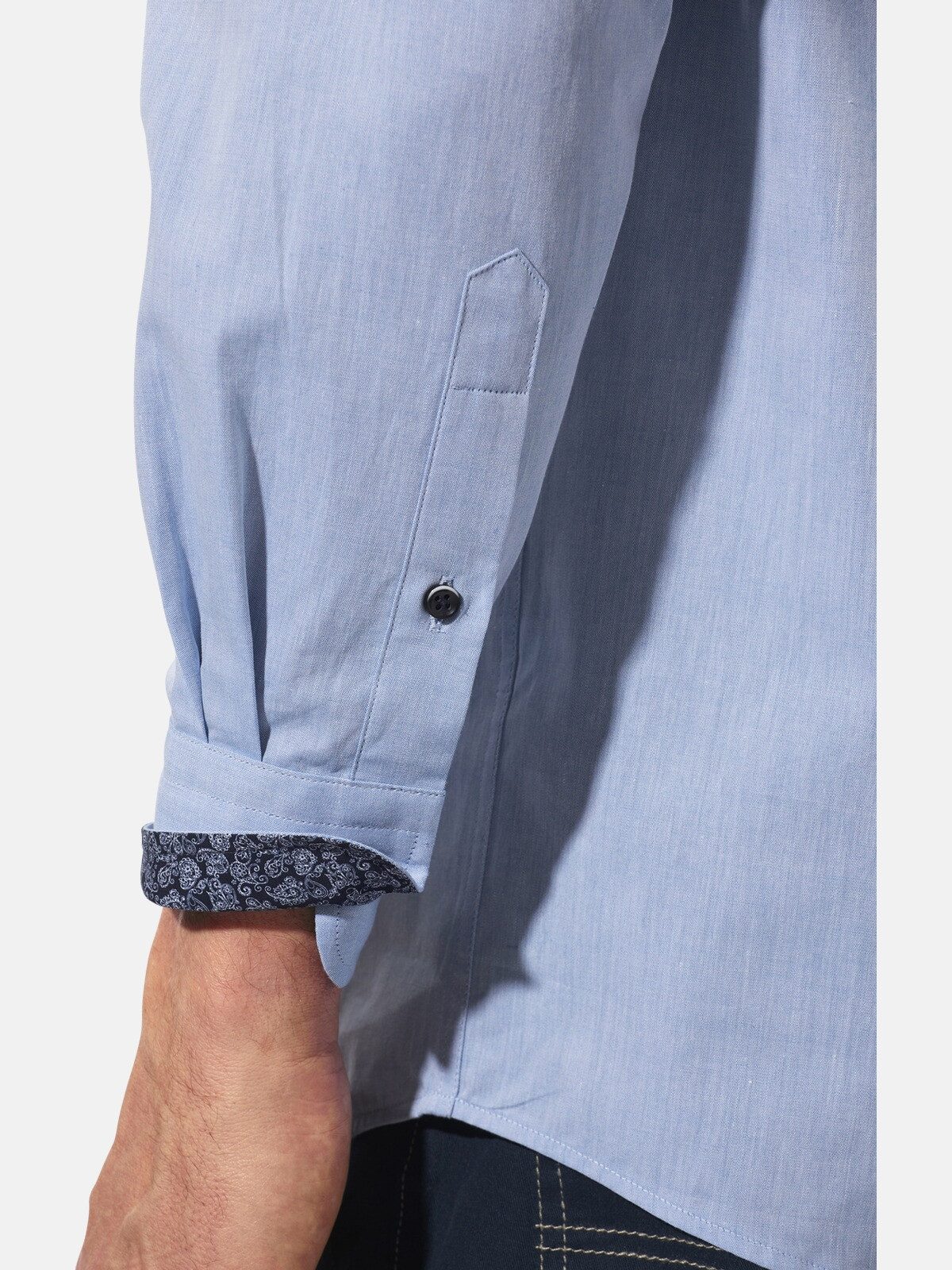 Babista Langarmhemd ROMANTENTO mit Kontrast-Knopfleiste