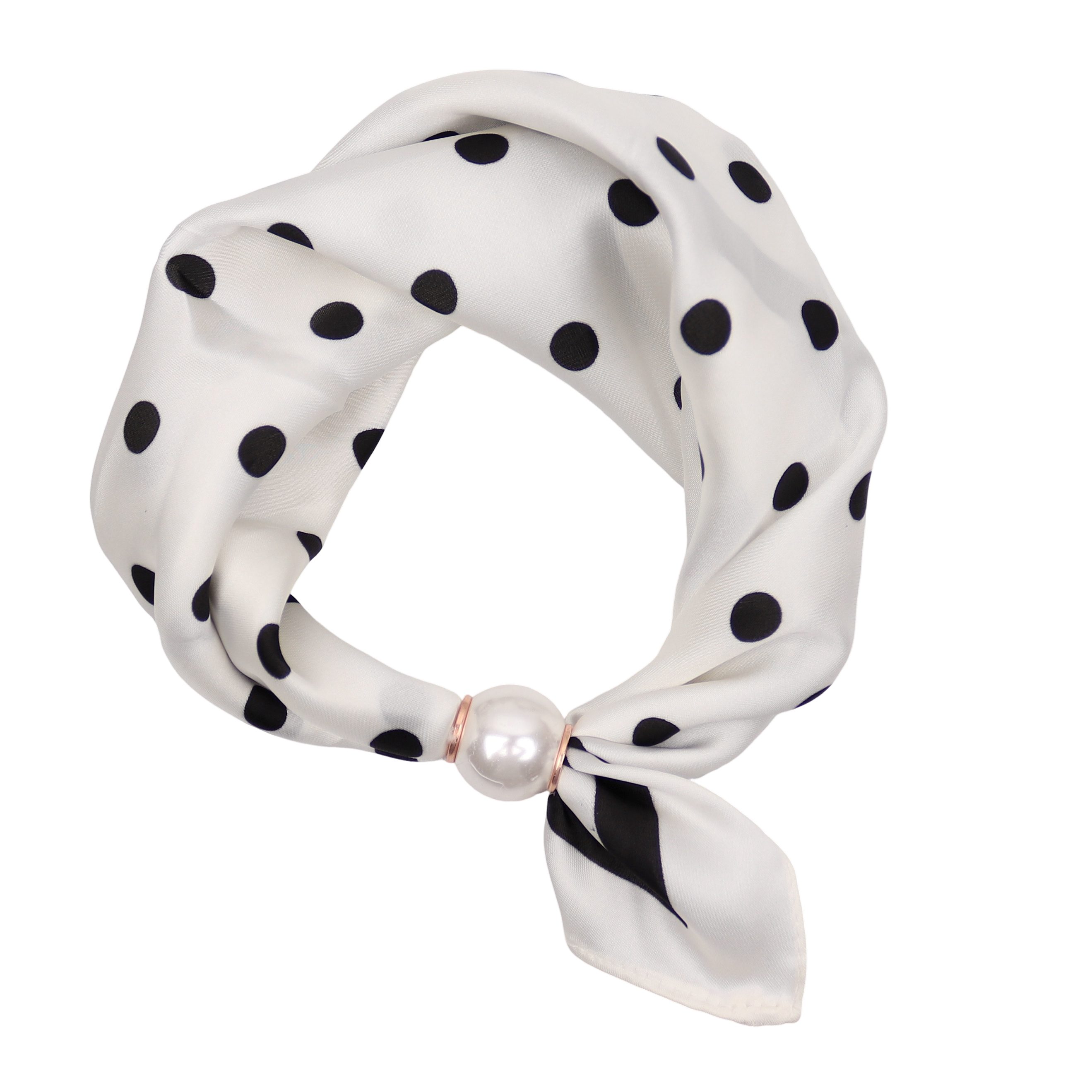 MIRROSI Nickituch Schmales Halstuch mit magnetischem Clip, Damen Halstuch deal für Frühling,Sommer, Herbst – Bild 2 von 4
