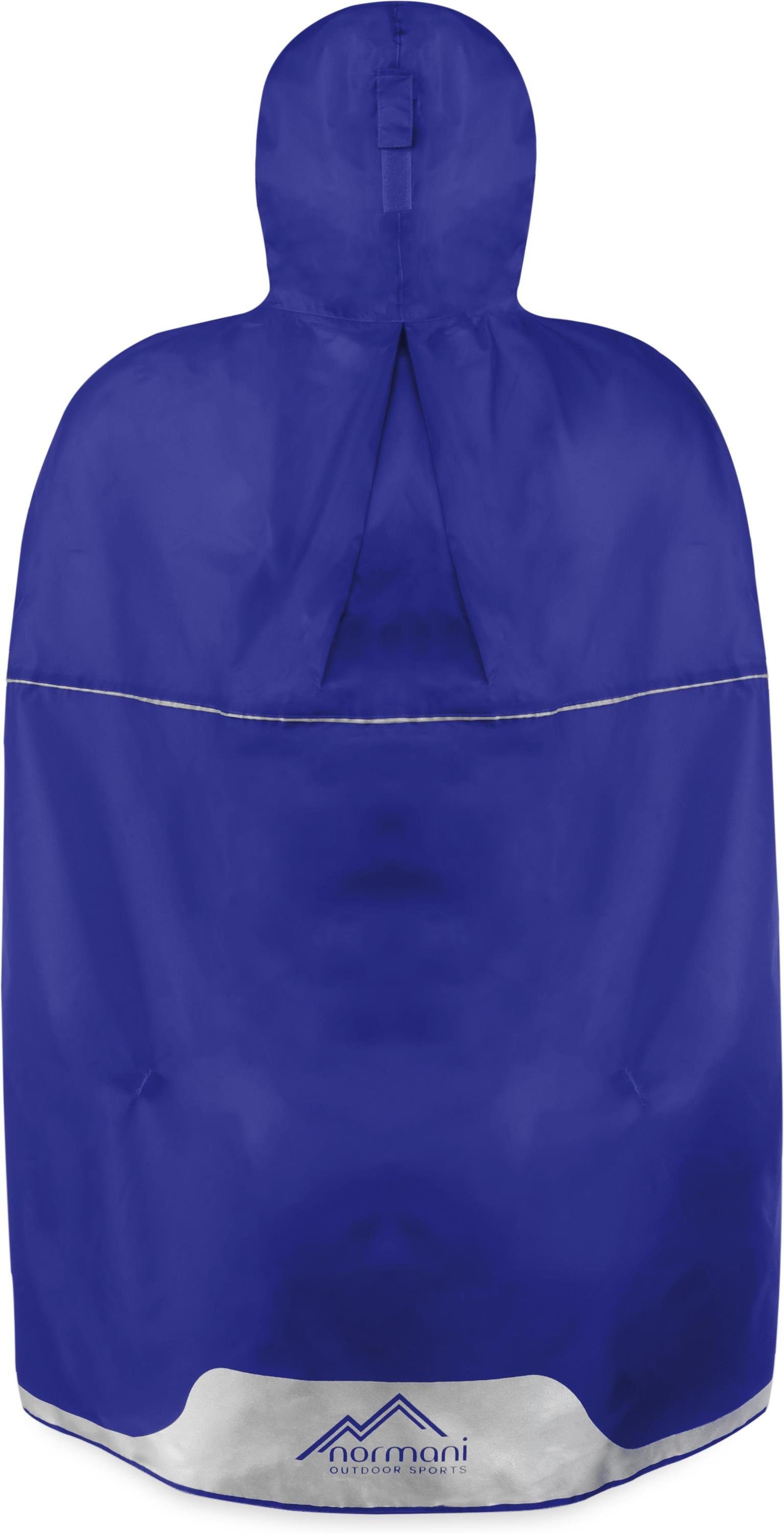 normani Regenponcho Kinder Regenponcho Cherrapunji Kids Wasserdichter Regencape mit Kapuze und Reflektor - Jungen und Mädchen