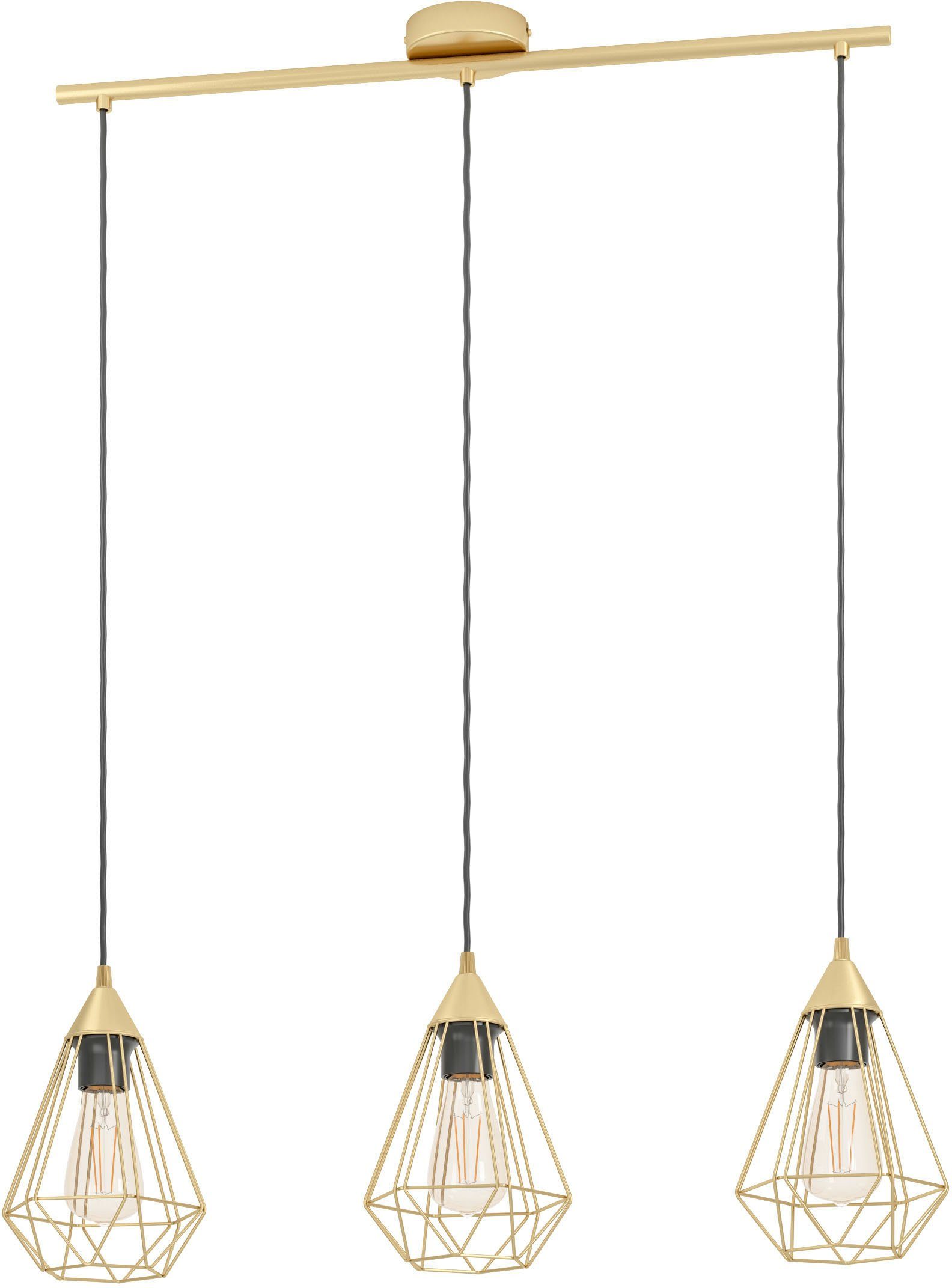 EGLO Hängeleuchte TARBES, ohne Leuchtmittel, Hängelampe Esszimmer, Retro Look, Pendellampe, E27