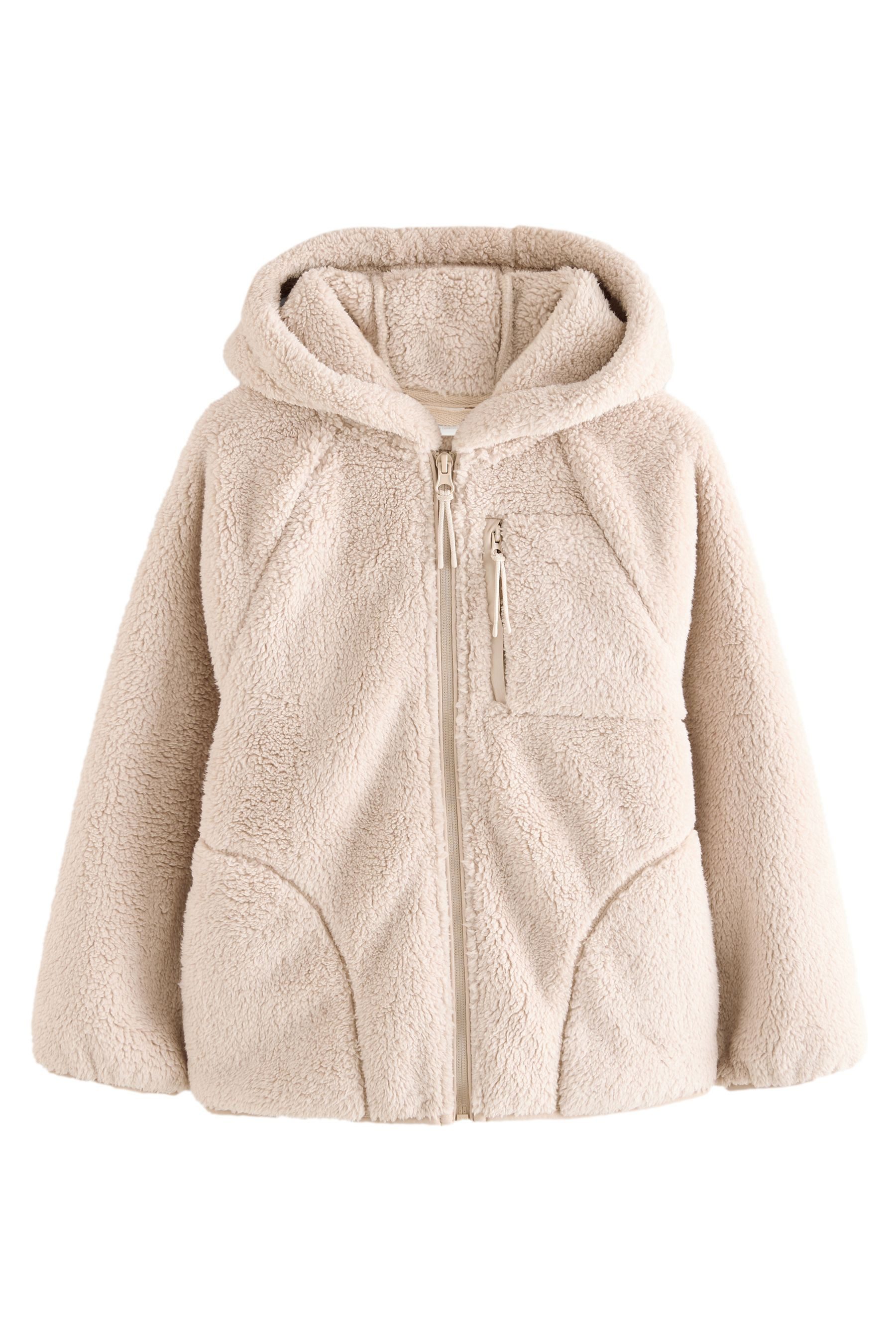 Next Kapuzenfleecejacke Fleecejacke aus Teddyfell mit günstig online kaufen