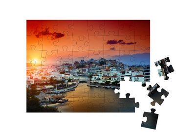 puzzleYOU Puzzle Agios Nikolaos und Bucht von Mirabello, Kreta, 48 Puzzleteile, puzzleYOU-Kollektionen Griechenland