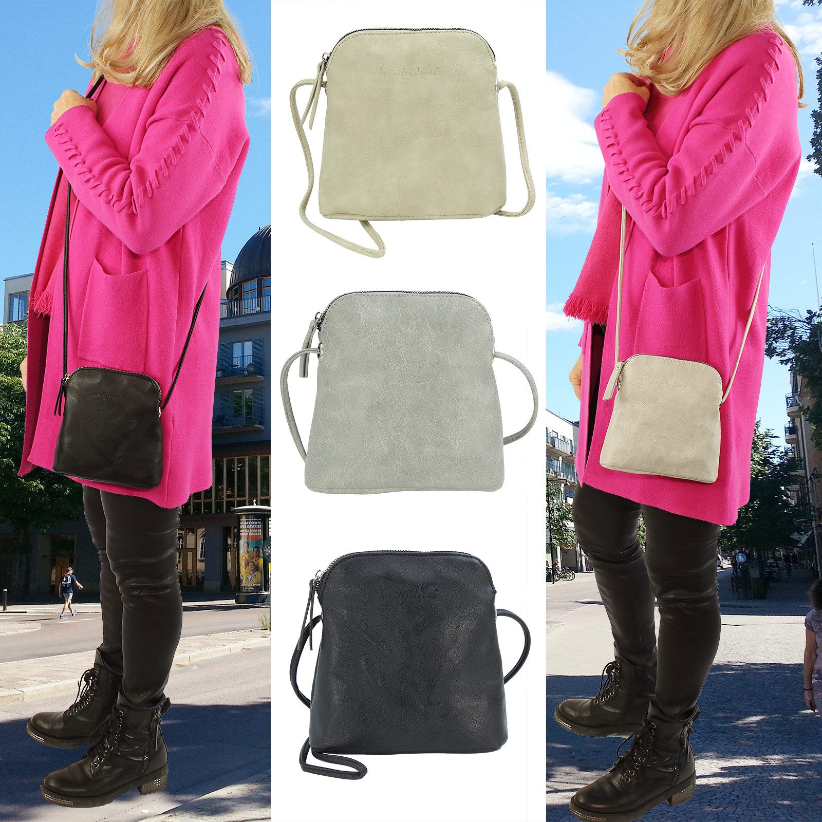 J JONES JENNIFER JONES Handtasche Kleine Damen Umhängetasche modische leichte Crossbody Schultertasche, praktisches Design