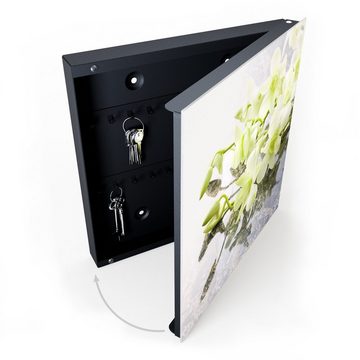 Primedeco Schlüsselkasten Magnetpinnwand und Memoboard mit Glasfront Motiv Blütenzweig (1 St)