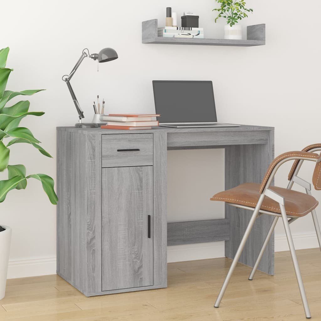 Grau Sonoma Stauraum Schreibtisch mit Holzwerkstoff furnicato