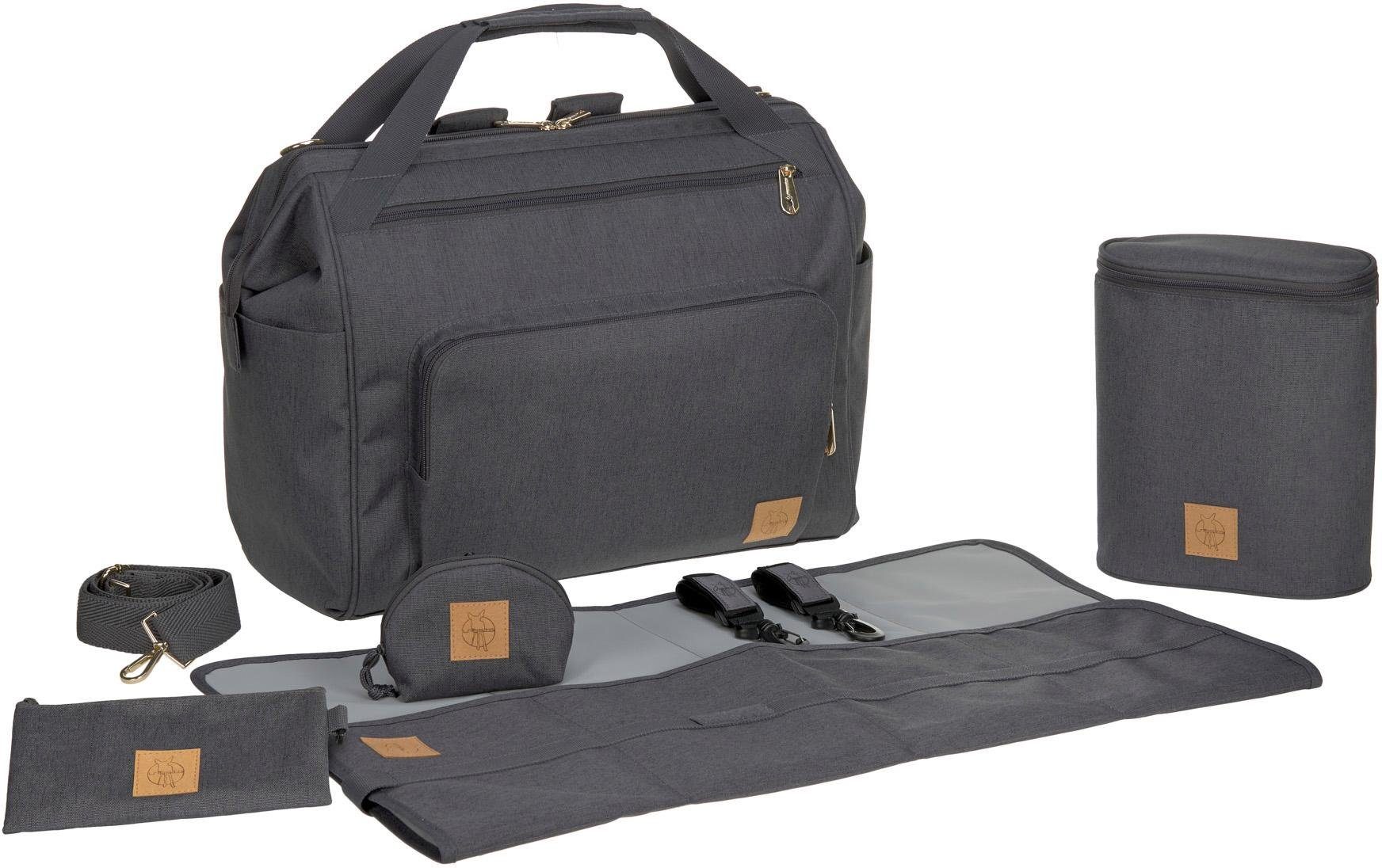 LÄSSIG Wickeltasche Glam, Goldie Twin, Backpack Anthracite, PETA-approved v günstig online kaufen