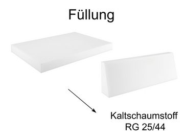 sunnypillow Palettenkissen Milano - 2er Set Palettenauflage mit abnehmbarem Bezug Kaltschaum, 2er Set Sitz- und Rückenkissen