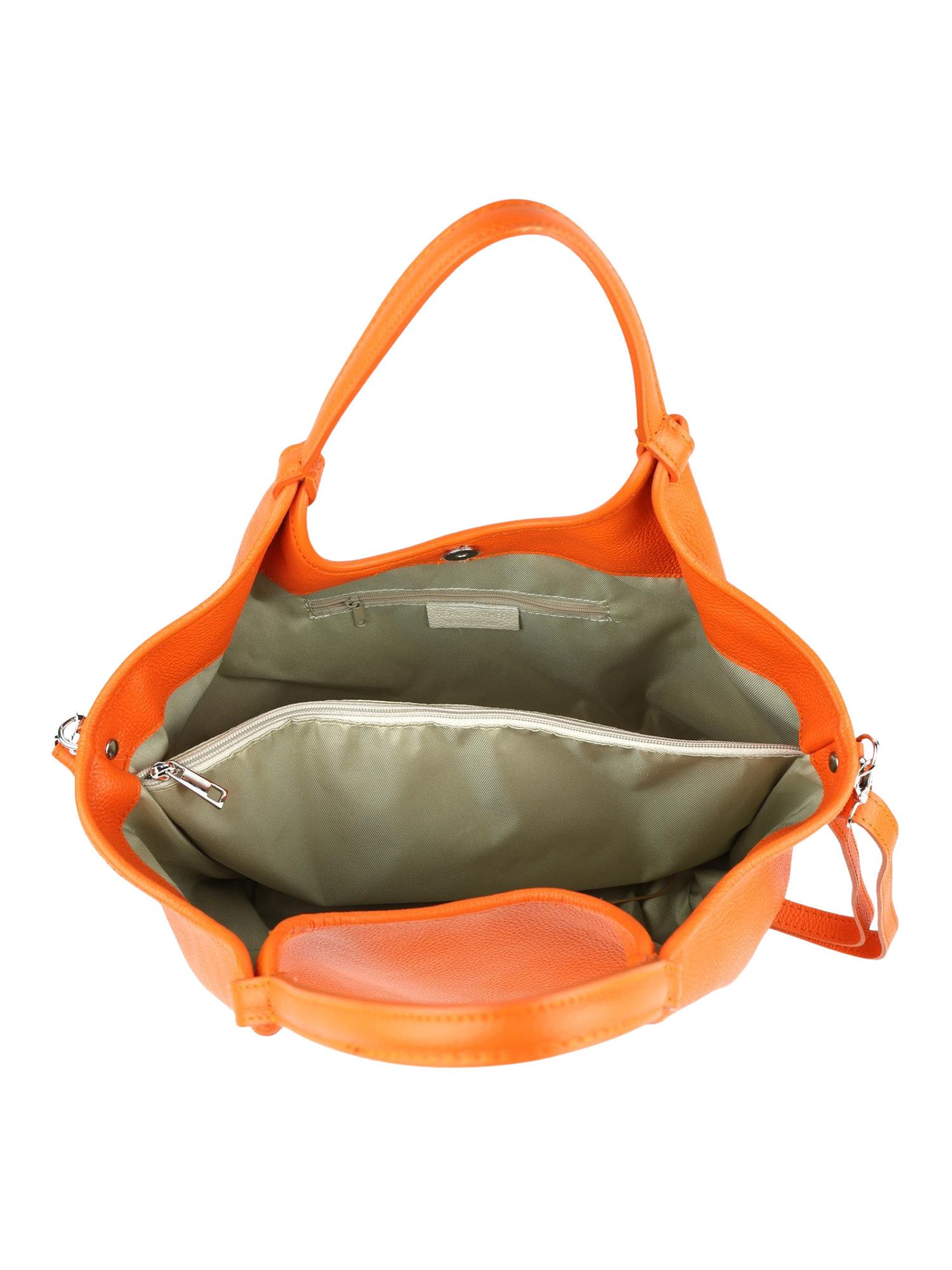 BRISE TASCHE Shopper Geräumiger Echtleder-Shopper mit Schulterriemen und 3 Fächern, Echtleder, Reißverschlussfächer, abnehmbarer Schulterriemen – Bild 4 von 5